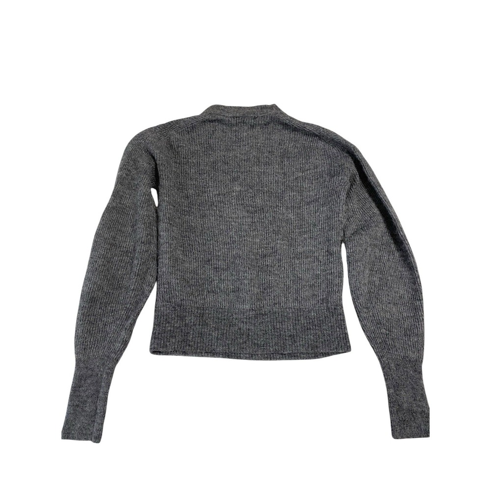 Quince Alpaca Wool Blend Crewneck Sweater Heather Grey Women's Small Ribbed Soft